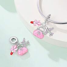 1 件镀银旅行爱好邮箱日记鸡尾酒岛年轻航行旅行包外出约会假期休闲时间吊坠适合原创手链项链手链珠子 DIY 珠宝制作女士订婚派对礼物送给女朋友 - W-PAC1613 - 查看 10