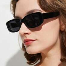 Lunettes de soleil carrées rétro petites, lunettes de soleil mode unisexe de style européen et américain pour la photographie de rue, protection UV