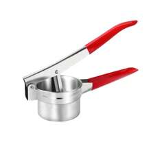 Machacador de patatas de acero inoxidable, machacador de arroz - Prensa patatas, machacador, exprimidor de limón y rallador de verduras con mango antideslizante - Fácil machacado y preparación de arroz, frutas y verduras, herramienta manual de cocina