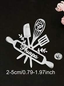 Personalisierter Kochnamen-Abzeichen Brosche - Eleganter Edelstahl, perfektes Geschenk für Lebensmittel- und Kochliebhaber, multifunktionales Lässig Accessoire