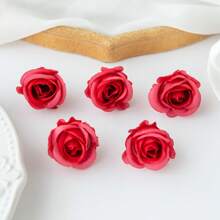 5PCS/10PCS Artificial Silk Rose Head, Rosebud Rose Flowers Bouquets Room Decor Fall Decor Bouquets Fake Plants For Centerpieces For Spring Autumn Decorations Wedding Vase For Home Dining Room Bedroom Decorations, Festival Birthday Party Accessories, Outdoor Garden Decorations Gifts Graduation