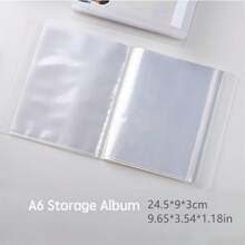 A6 Storage Folder, Sticker Collection Photo Album Organizer Sheet Book Accessories For Label Storage Plan Sticker Organizer Recipe Card Back To School Gift - Clear - View 3