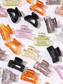 20pcs/Set Mini Transparent Hair Clips For Ponytail, Hair Claws For Girl Summer Small Size Hair Accessory