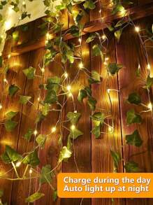 LED Simulated Climbing Plant Green Vine String Lights, Outdoor Courtyard Decoration Magic Device, Suitable For Wedding Decoration, Bedroom Decoration, Various Holiday Party Decoration, Confession, Dinner Gifts Birthday Graduation
