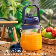 Vaso exprimidor portátil de 10 hojas con gran capacidad, exprimidor eléctrico multifunción para frutas y verduras