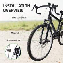 1 pieza Computadora de bicicleta multifuncional con cable, velocímetro de bicicleta, odómetro, pantalla táctil LCD, con soporte de mesa, almohadilla de silicona antideslizante y correa de conexión de nylon, retroiluminación impermeable, termómetro, regalo de análisis de datos profesional para entusiastas del ciclismo, adecuado para el ciclismo de verano en carretera y bicicleta de montaña