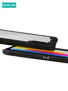 1pc Koolife Transparent Ultra-Thin Protective Case With Stand, Built-In Pen Slot, Full-Body Shockproof, TPU+PC, Compatible With IPad/IPad Pro/Mini/Air/2/5/6