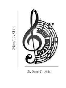 A Piece Of Wrought Iron Customizable Metal Note Wall Decor Art Logo Personalized Name Treble Clef Design Bedroom Studio Kitchen Indoor And Outdoor Art Home Decor No Electricity Multifunctional Wall Hangings Perfect For Christmas Halloween Easter Thanksgiving Gifts Birthday Graduation