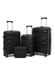 6pcs Set PP Zipper Fashion Travel Trolley Suitcase Unique Highly-Rated Luggage With Spinner Wheels + Travel Bag, Suitable For Teens, Casual Outdoor, Athletic, Vacation, Travel, Graduation Gifts, Birthday Outfit Accessories