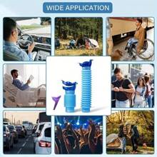 1/2PCS Portable Reusable Folding Travel Urinal, Folding Retractable Car Urinal, Field Standing Urinal For All Ages, Outdoor Emergency, Foldable And Easy To Carry, Travel Necessities