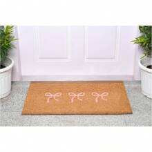 Pink Bow Trio Doormat 24" X 16" Outdoor Entrance Mat Outside Mat Home Mat