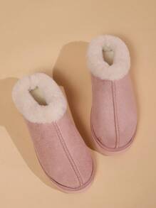 Women Plush Warm Slippers, Comfortable Winter Snow Shoes