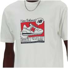 New Balance T-Shirt Met Korte Mouwen MT41593SST voor Man in kleur Wit ✅ Levering binnen 3-5 dagen
