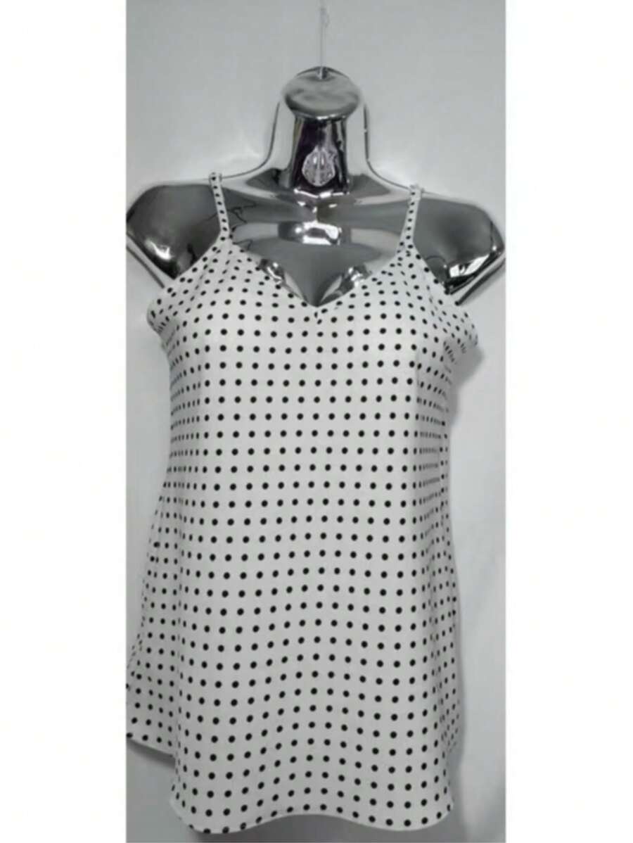 Women's Tank Top With Adjustable Straps Basic Crepe V1 Collar Strapless Tank Top Various Colors D-32 - Blue and White - View 1
