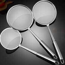 1 pieza Espumadera de acero inoxidable 304 para la cocina, colador de aceite, espumadera, colador de grasa - Color verdadero - Ver 1