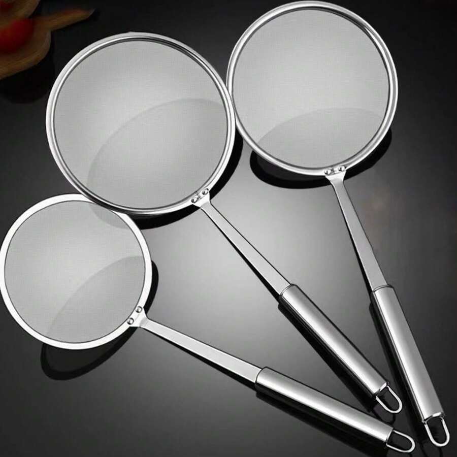 1 pieza Espumadera de acero inoxidable 304 para la cocina, colador de aceite, espumadera, colador de grasa - Color verdadero - Ver 1