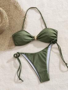 Conjunto de bikini de estilo europeo y estadounidense para mujer