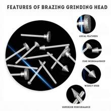 50pcs Diamond Burs Set, Diamond Coated Carving Tools, 1/8" (3mm) For Rotary Tool, Suitable For Polishing Ceramic, Glass, Jewelry, Metal, Stone