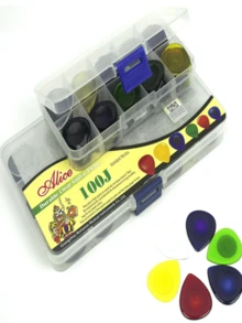 20/30/100 件/盒原声吉他拨片，防滑民谣、电吉他、尤克里里和贝斯拨片，泪珠形（尺寸随机） - 彩色 - 查看 13