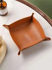 1 st. Aangepaste tekst PU lederen sieraden opberglade, snoephouder, cosmetische organizer, desktop decoratiedoos, afstandsbediening, sleutelhanger, veilig voor mensen, geurloos, geschikt voor hem, haar, vriend, vriendin, moeder, vader, familie, vrienden, woonkamer, slaapkamer, theesalon, huis, eetkamer, kantoor, school