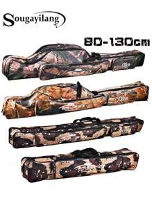 SOUGAYILANG Folding Fishing Rod Case Organizer Pole Storage Bag Rod Reel Tackle Carrier Fishing Rod Bag Fishing Case