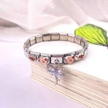 1 Pc Cross Border Popular Pentagram Elastic Bracelet DIY Italian Module Splicing Bracelet - Silver - View 26