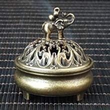 1pc Elegant Auspicious Elephant Metal Incense Burner - Fragrance-Free, Zen Aromatherapy Diffuser, Beautifully Designed For Home And Room Decor, Home Fragrance Gift, Holiday Decoration Gifts Birthday Graduation