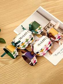 5pcs/10pcs Creative Gift Boxes With Colored Ribbons, Suitable For Weddings, Valentine's Day And New Year - Beautiful Celebration Packaging Gift Bags, For Mother's Day , Bridesmaid Gifts , Gratuation Gifts , Birthday Gifts,Wedding Gifts