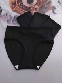 4 piezas Bragas deportivas de cintura alta, transpirables, lindas y cómodas para mujeres