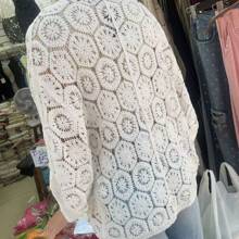 Women's Crochet Kimono For Family Party Beach Outing - 白色 - 查看 3