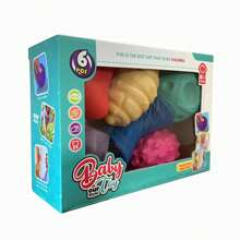 6pcs/Set Baby Sensory Balls, Colorful Soft Tactile Balls Toys, Infants Texture Grasping Ball, PVC Material, Birthday/Holiday Gift