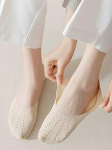 6 Pairs Women's Fashion Lightweight Ice Silk Non-Slip Invisible Low Vamp Socks, Skin-Friendly, Breathable, Odor-Resistant, Comfortable, With Moisture-Wicking Effect, Stylish And Luxurious, Suitable For Travel, Parties, Holidays, Christmas, Valentine's Day, Gifts For Wife, Mothers, Daughters, Daily Wear - Multicolor - View 13