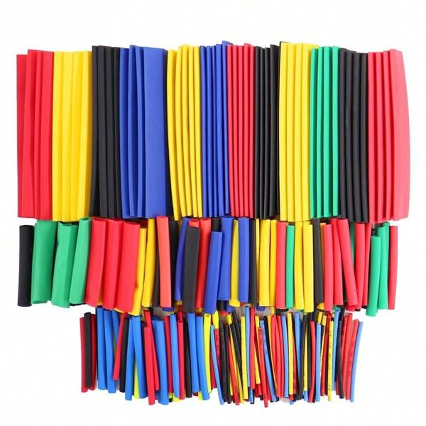 127 pièces Kit de manchon thermorétractable Assortiment de tubes Connexion électrique Enveloppe de câble électrique Imperméable Rétrécissement 2:1