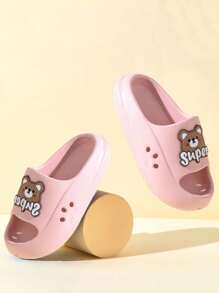 A Pair Of Beautiful And Comfortable, Cute And Versatile, Lightweight And Breathable, With Cartoon Patterns Suitable For Summer Soft Soled Open Toed Children's Slippers - Baby Pink - View 3