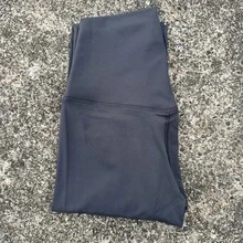 Solid Color Back Waist Pocket High Waist Yoga Legging Women Sport Cropped Pants Butter Athletic Gym Comprehensive Training Jog - Tro than chì - Xem 2