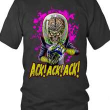 Mars Attacks Funny Graphic T-Shirt Collection - Black VV, Short Sleeve, Men's, BK 26683, 025 - 黑色 - 查看 6
