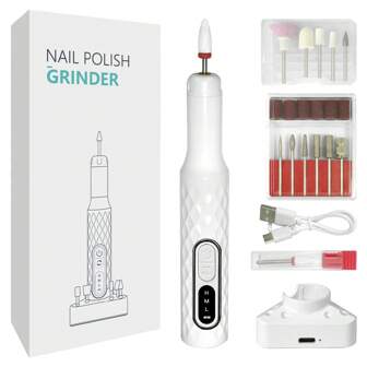 Set di 12 pezzi per arte di unghie, inclusi: lampada UV, smerigliatore rimuovi smalto, spazzola rimuovi polvere, lima per unghie, barretta lucidante, blocco levigante. Il regalo ideale per le ragazze per il salone e il fai-da-te a casa