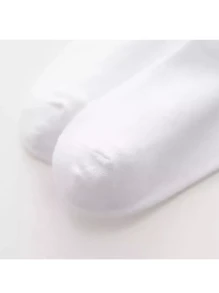 3 Pairs Of White Children's Socks Everyday Mid-Calf Unisex School Socks - trắng - Xem 2