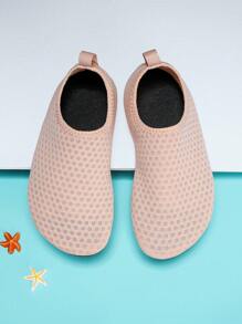 儿童女童透气柔软室内/室外水鞋，适合室内、健身房、海滩、瑜伽、散步等场合，防滑耐磨鞋底，春夏款 - 粉色 - 查看 3