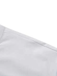 男士宽松时尚字母跑车印花白色短袖T恤春夏季适合跑步、健身和休闲穿着 - 白色 - 查看 8