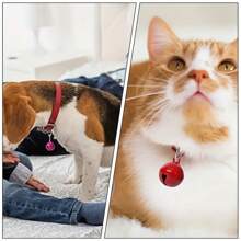 10 件装装饰性宠物项圈铃铛 - 铁质，圆形，适用于猫和狗 - 多功能配件，带安全扣，精心制作，小狗项圈