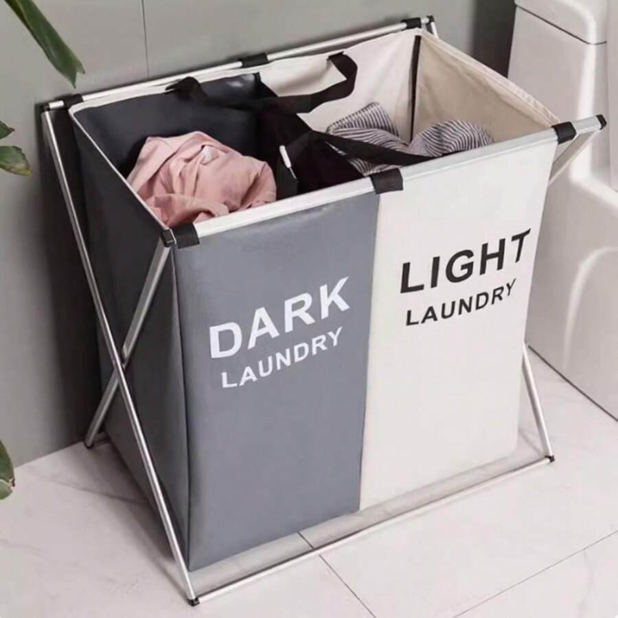 Multifunctional 3-Layer Foldable Laundry Basket For Home Storage - 2Divisiones - Ver 1