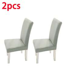 1/2/4/6 piezas Fundas de silla de microfibra de color liso