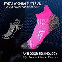 5 Pairs Of Compression Ankle Sports Pads, Made Of Polyester Knit Fabric With 5% Spandex, Featuring Breathable Low Cut Label Design And Thick Padding And Arch Support, Suitable For Running And Casual Wear. Versatile In Color And Suitable For Multi Season Wear, Making It A Great Gift For People - Multicolor - View 7