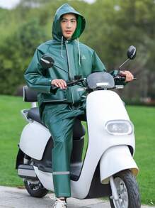Verdikt waterdicht regenpak (jas en broek), unisex motor-/bezorgrijder regenkleding, volledige lichaamsbescherming tegen zware stortbuien, buitengebruik