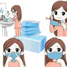 50片装、200片装、600片装一次性蓝色口罩，亲肤柔软，三层设计，带弹性耳带，适合居家、办公、学校和户外活动。