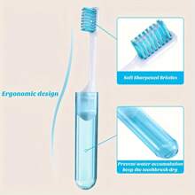 1/3pcs - Foldable Toothbrush Set - Portable Adult Travel Toothbrush, Bathroom Travel Essential For Camping And Hiking, Compact Design For Easy Storage