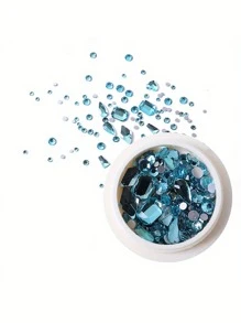 6 PCS/Set Colorful Rhinestone FlatBack Multi Shapes Nail Rhinestones Crystals Glass Gems For Nail Art DIY Decoration