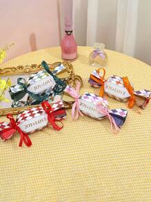 5pcs/10pcs Creative Gift Boxes With Colored Ribbons, Suitable For Weddings, Valentine's Day And New Year - Beautiful Celebration Packaging Gift Bags, For Mother's Day , Bridesmaid Gifts , Gratuation Gifts , Birthday Gifts,Wedding Gifts