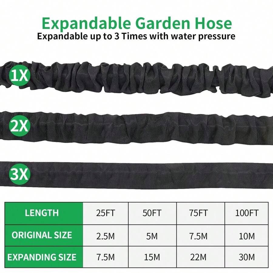 New 2025 Black Hose With Hooks 25 100FT 7 5 30M Expandable Magic 174050520400e38ca585a6092f4bdf926401f5eaa2 Thumbnail 900x